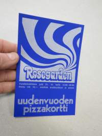 Rosegarden - Uudenvuoden pizzakortti -ravintolan pääsylippu (sisältää sisäänpääsyn ja pizzan)
