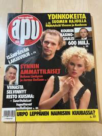 Apu 1990 nr 45, Helena Lingren ja Jorma Uotinen, Jouko Turkka, Risto Kuisma