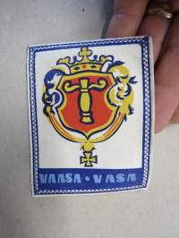 Vaasa - Vasa -kangasmerkki 1950-luvulta