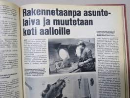 Työn lomassa 1973 -sidottu vuosikerta, Säästöpankki asiakaslehti, laaja-alaisesti eri yhteiskunnan osa-alueita esittelevä julkaisu, katso kohteen kuvista!