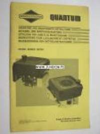 Briggs & Stratton Quantum model series 100700 -käyttöohjekirja