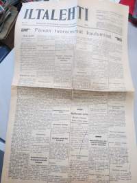 Iltalehti, 22.1.1913, Helsingissä ilmestynyt sanomalehti, Perättömiä huhuja tunnetuista henkilöistä, Kirjapainojen pakkokappaleasia, Vesikauhua Karjalassa, ym.