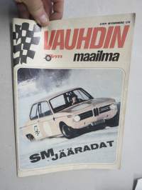 Vauhdin Maailma 1971 nr 3 -mm. Tunturiralli, KAK-ralli ja Hankiralli, Antti Aarnio-Wihuri, Martti Pesonen -palsta, SM-Jääräta Eriksson ja Mikkola, Kumi-Kalle Mäkelä