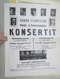 Turun yliopiston vihkiäis- ja Promotsionijuhlien konsertit 1927 -konserttijuliste