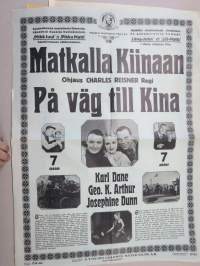 Matkalla Kiinaan - På väg till Kina -elokuvajuliste, mykkäfilmiajalta