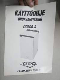 Upo D0500-A Pesukarhu 8500 P pesukone -käyttöohjekirja / bruksanvisning