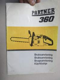 Partner 360 moottorisaha -käyttöohjekirja / Bruksanvisning / Brugsanvisning