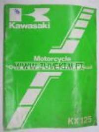 Kawasaki KX125 owner´s manual & Service Manual -omistajan käsikirja englanniksi