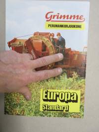 Grimme Europa Standard perunankorjuukone -myyntiesite
