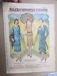 Allers Mönster-Tidning 1930 nr 9 -muotilehti, kaava-arkki mukana