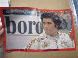 Giacomo Agostini - Suosikki Grand Prix voittaja - Vuoden ulkomainen urheilija -Suosikki-lehden juliste 1973