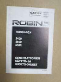 Robin - RGX 2400, 3500, 5500 generaattori, käyttö- ja huolto-ohjeet