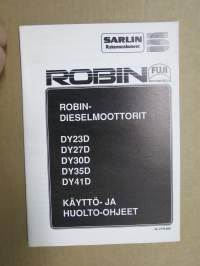 Robin - dieselmoottorit DY23D, DY27D, DY30D, DY35D, DY41D generaattori, käyttö- ja huolto-ohjeet