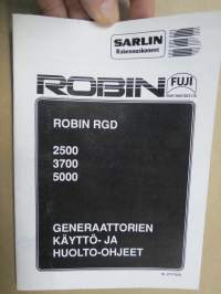Robin - RGD 2500, 3700, 5000 generaattori, käyttö- ja huolto-ohjeet