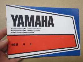 Yamaha 5BS 6, 8 perämoottori -käyttöohjekirja
