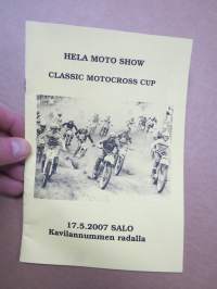 Hela Moto Motocross 17.5.2007 Salo, Kavilannummi Classic Motocross Cup -käsiohjelma / program