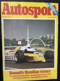 Autosport - Lehti 1980 nr 5 - Renault´s Brazilian victory, Fiat dominates Monte Carlo, Stan Barret´s rocket-car, ym.