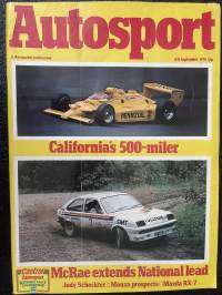 Autosport - Lehti 1979 nr 9 - McRae extends National lead, Jody Scheckter, Monza prospects, Mazda RX-7, ym.