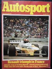 Autosport - Lehti 1979 nr 1 Renault triumph in France, jabouille victor in thrilling Dijon GP, Poland´s proposed GP circuit Villota takes AFX series lead, ym.