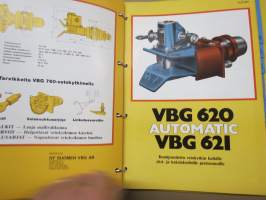 VBG 1987 yritysesite - tuotevalikoima; vetokytkimet & ilmaservot, vetopalkit & alleajosuojat, vetosilmukat & vetoaisat, hinauskoukut, sähkövarusteet -tuoteluettelo