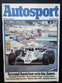 Autosport - Lehti 1979 nr 6 - Second Austrian win for Jones, Donington F2 preview, Serra extends F3 lead, CanAm review, Peter Russek Rally preview, ym.