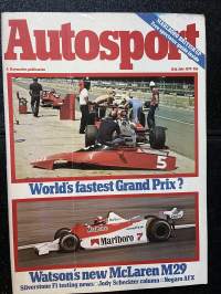 Autosport - Lehti 1979 nr 2 - World´s fastest Grand Prix?, Watson´s new McLaren M29, Silverstone F1 testing news, Jody Scheckter column, Nogaro AFX, ym.