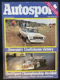 Autosport - Lehti 1977 nr 1 - Dawson´s Lindisfarne victory, ShellSport Championship decided, Hunt wins USGP, Arnoux´s F2 title, ym.