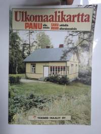 Teknos Panu ulkoseiniin, Saku sokkeliin, Riihi ulkorakennuksiin 1980 -värikartta, väritysmalleja, työohjeita