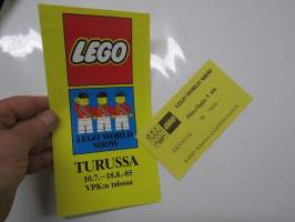 Lego World Show 1985 Turku -esite + 1 pääsylippu
