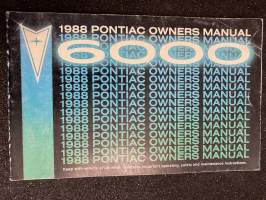 Pontiac Owners Manual - Käyttöohjekirja (1988)