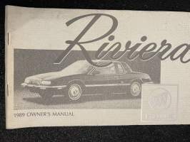 Buick Riviera - Käyttöohjekirja (1989)
