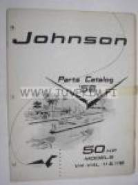 Johnson 50 hp models V4-V4L-11 & 11B outboards 1959 parts catalog -varaosaluettelo