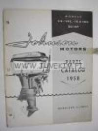 Johnson 50 hp models V4 - V4L - 10 & 10H outboards 1958 parts catalog -varaosaluettelo