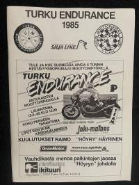 Turku Endurance 1985 - käsiohjelma