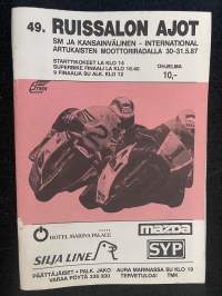 49. Ruissalon ajot 1987 - käsiohjelma