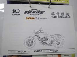 Kymco Venox RA50AA(FL) dec/17/2001 Parts Catalogue -varaosaluettelo