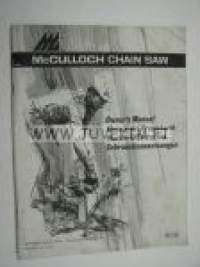 McCulloch chain saw Owner´s manual 1974 -moottorisaha käyttöohjekirja