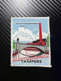 Tampere -kangasmerkki / matkailumerkki / hihamerkki / badge -pohjaväri valkoinen