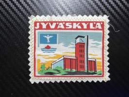 Jyväskylä -kangasmerkki / matkailumerkki / hihamerkki / badge -pohjaväri valkoinen