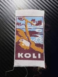 Koli -kangasmerkki / matkailumerkki / hihamerkki / badge -pohjaväri valkoinen