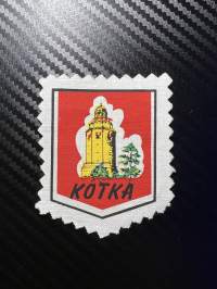 Kotka -kangasmerkki / matkailumerkki / hihamerkki / badge -pohjaväri valkoinen