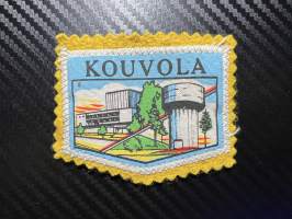 Kouvola -kangasmerkki / matkailumerkki / hihamerkki / badge -pohjaväri keltainen