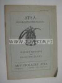 Atsa mjölkningsmaskiner instruktionsbok och reservdelslista -lypsykone käyttöohjekirja ja varaosaluettelo