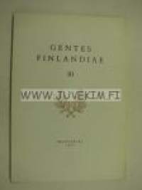Gentes Finlandiae III Skrifter utgivna av Finlands Riddarhus IV i samarbete med Finlands Adelsförbund