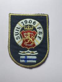 SUIL 1906 FSF -kangasmerkki / matkailumerkki / hihamerkki / badge -pohjaväri sininen
