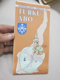Turku - Åbo osoitekartta 1974, pohjoinen ja eteläinen karttalehti eri puolilla