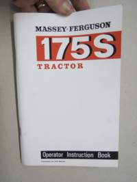 Massey-Ferguson 175 S Tractor Operator Instruction Book -käyttöohjekirja, englanninkielinen