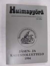 Huimapyörä. Veteraanimoottoripyöräklubin ry:n jäsenlehti 2A/1994 / Jäsen- ja kalusteluettelo 1994