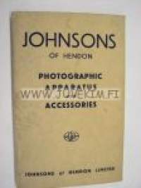 Johnsons of Hendon Photographic apparatus and accessories -valokuvaustarvikeluettelo