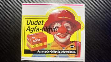 Uudet Agfa- filmit -tarra